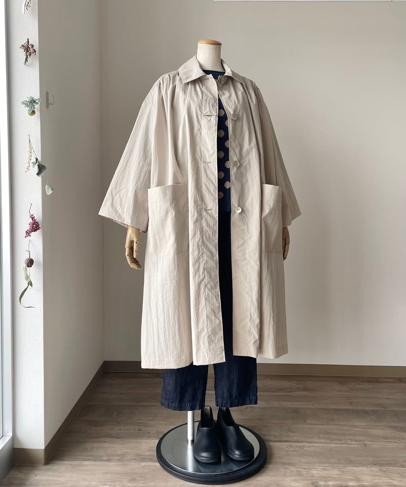 OUVERT タフタ撥水加工ギャザーコート | NOON MOON