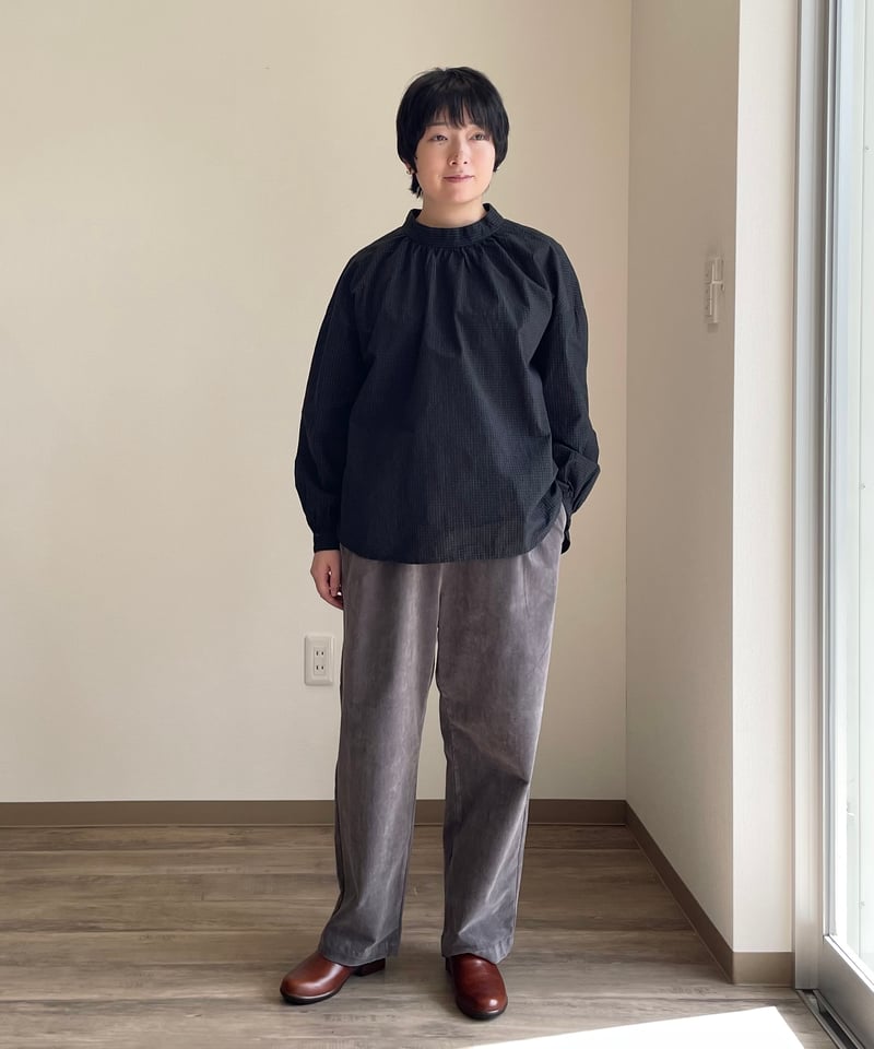 prit 40/1強撚グラフチェック ハイネッククレリックプルオーバー