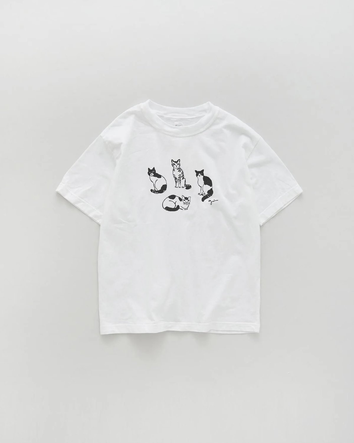 grin オーガニックエーゲ海天竺 friendsプリントTシャツ | NOON MOON