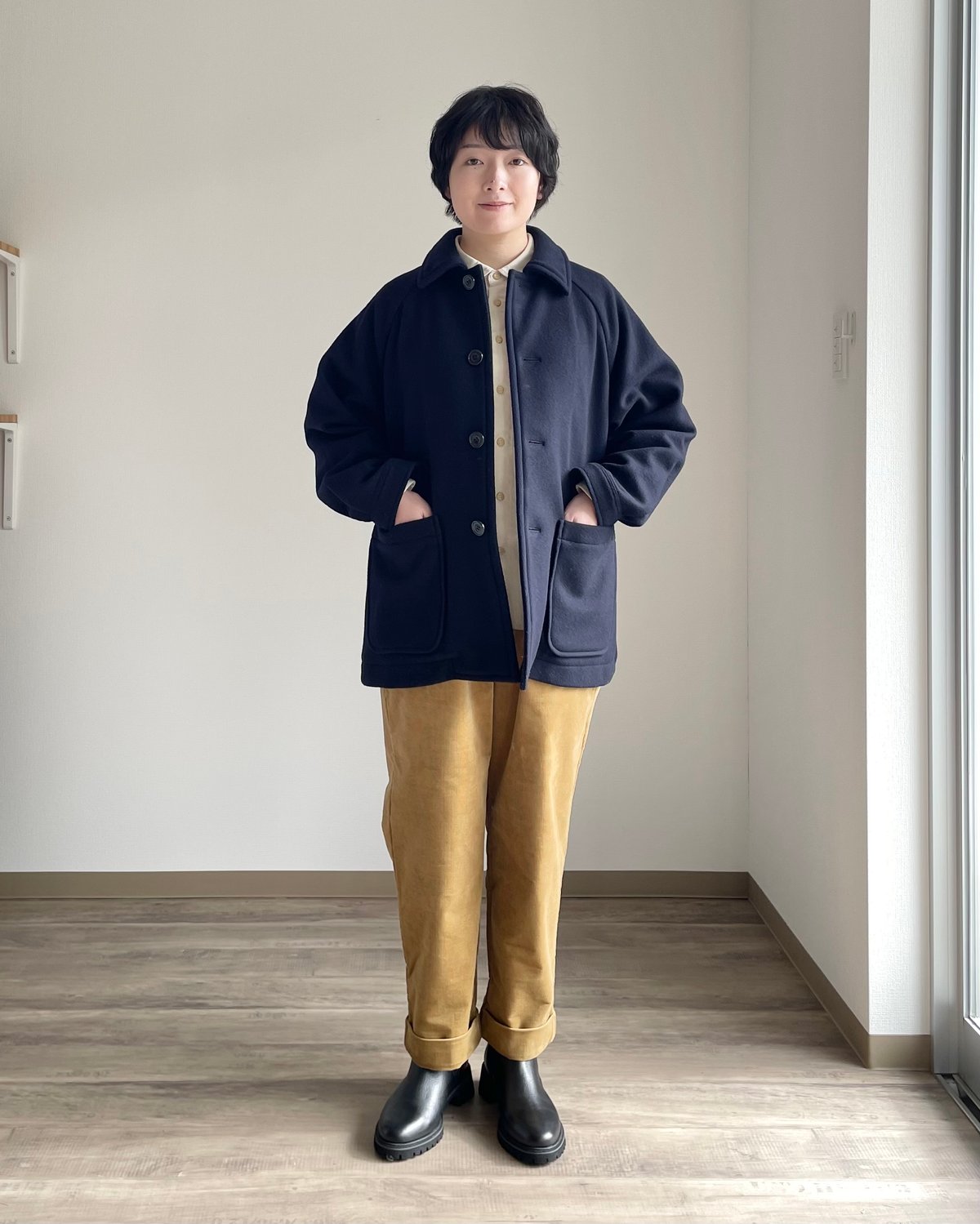 grin ソフトウールビーバー ハーフコート | NOON MOON