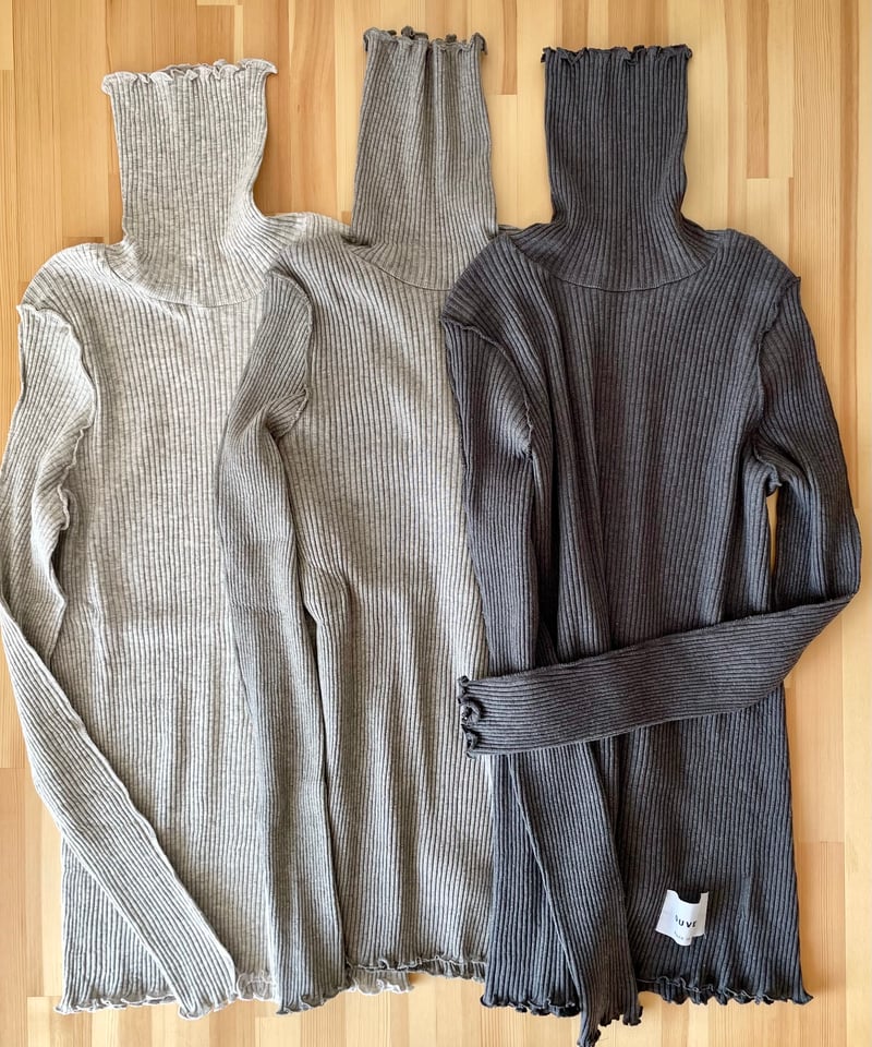 OUVERT ヤク/コットン サイドシームレス タートルネックプルオーバー