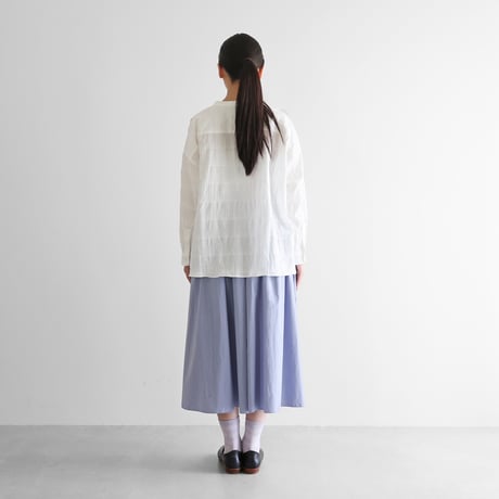 HUIS.  オーガニックコットンロングスカート（藤色）U402