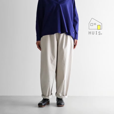 HUIS.  バフクロスバルーンパンツロング（グレージュ）【ユニセックス】506L