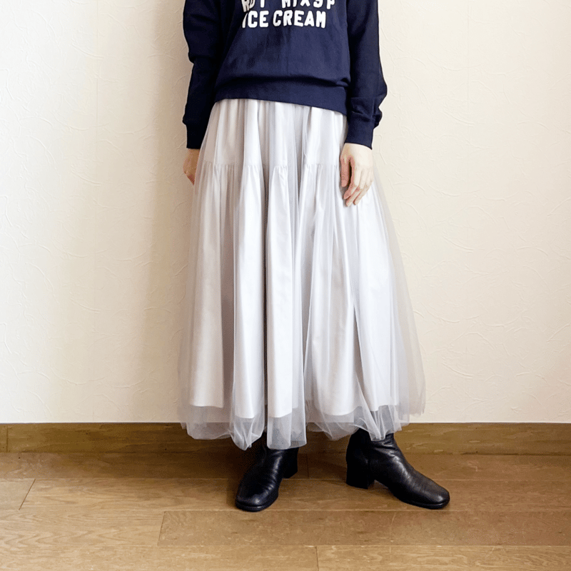 Ballsey シフォンチュール ギャザーレイヤードスカート Ballsey シフォンチュール ギャザーレイヤードスカート