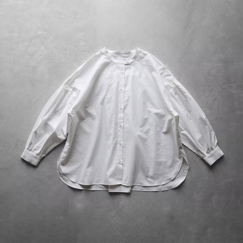 HUIS. オーガニックコットンバルーンスリーブブラウス（白）U114
