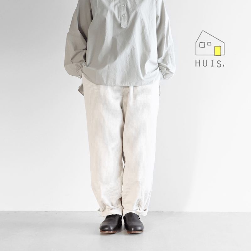 HUIS. シャトルコーデュロイバルーンパンツロング（極太畝・オフ 