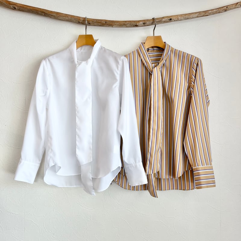 2024AW 未使用近　マカフィー　コットンブロード ボウタイブラウス. MACPHEE コットンブロードボウタイブラウス | CORNFIELD SHIMADA