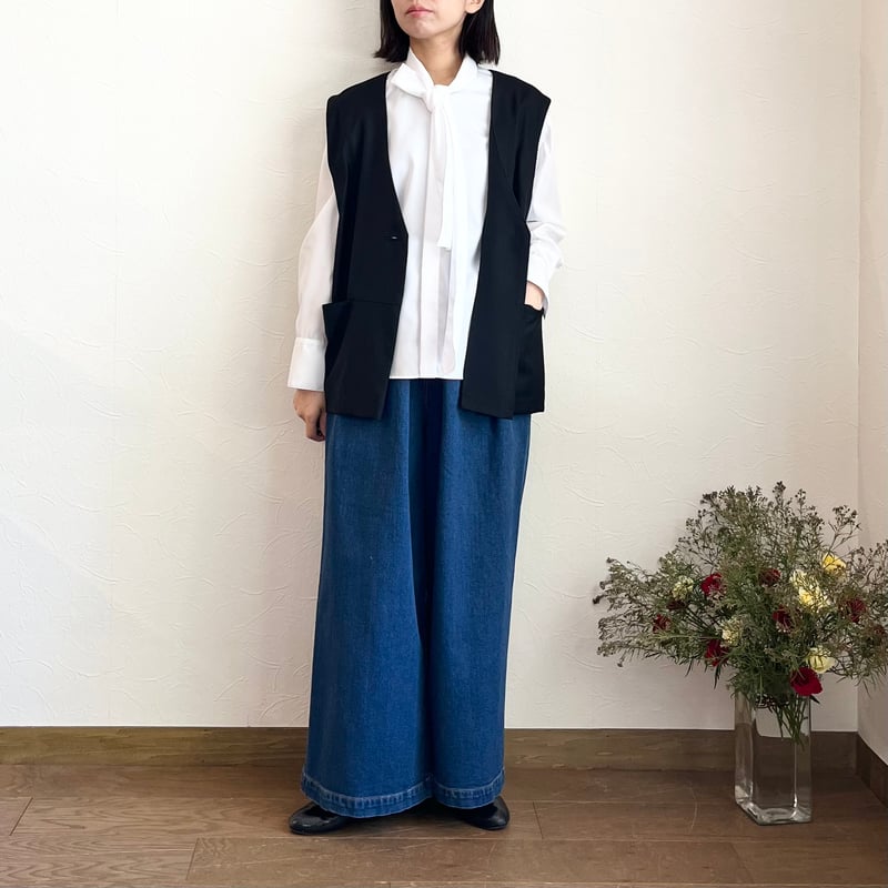 MACPHEE コットンブロードボウタイブラウス | CORNFIELD SHIMADA