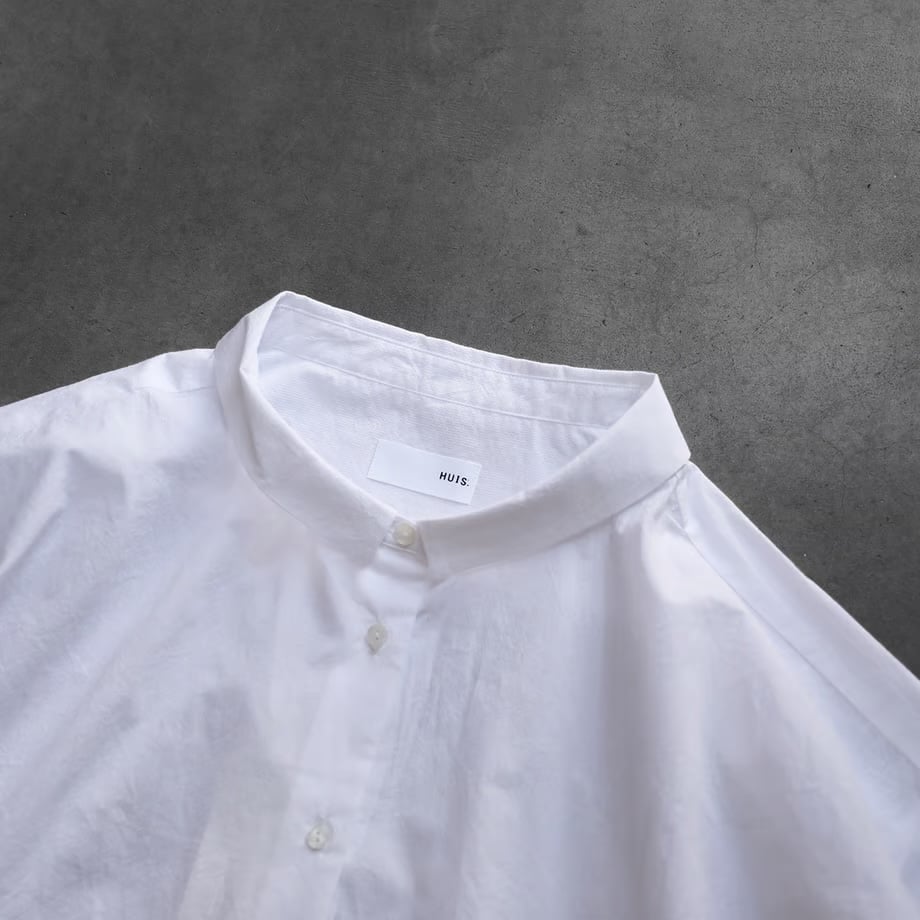 HUIS. 8分袖コードレーンワイドブラウス（白）U108 | CORNFIELD SHIMADA
