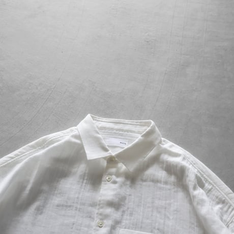 HUIS.  シャトルダブルガーゼオーバーシャツ（白）【ユニセックス】