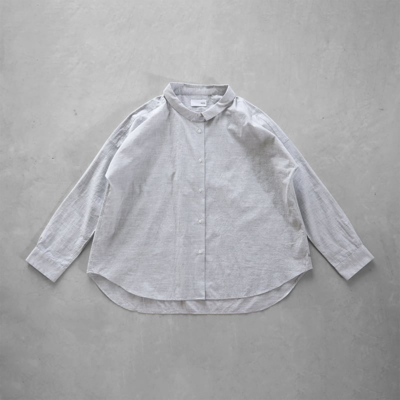 HUIS. コードレーンワイドブラウスL(トップ糸グレー）U102L | APPLEHOUS