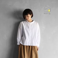 HUIS.  コードレーンワイドブラウス（白）U102