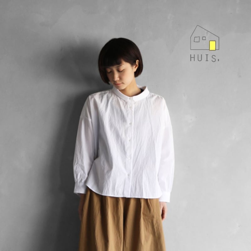 【HUIS.】U102　コードレーンワイドブラウス HUIS. コードレーンワイドブラウス（白）U102 | CORNFIELD SHIMADA