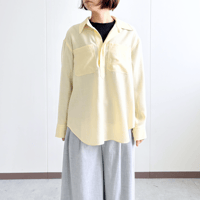 HUIS. 柄二重織シャトルジャガードバルーンスリーブワイドブラウス