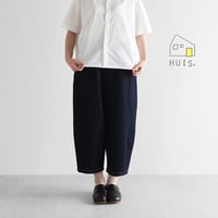“HUIS×三備”綿麻シャトルデニムバルーンパンツ（インディゴ）【ユニセックス】506