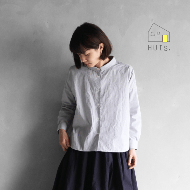 HUIS. コードレーンワイドブラウス（グレー）U102 | CORNFIELD SHIMADA