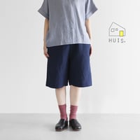 HUIS.  バンブーリネン2wayショートパンツ（ネイビー）【ユニセックス】508