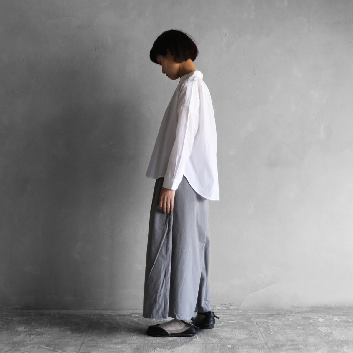 HUIS. コードレーンワイドブラウス（白）U102 | CORNFIELD SHIMADA