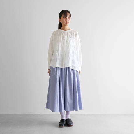 HUIS.  オーガニックコットンロングスカート（藤色）U402