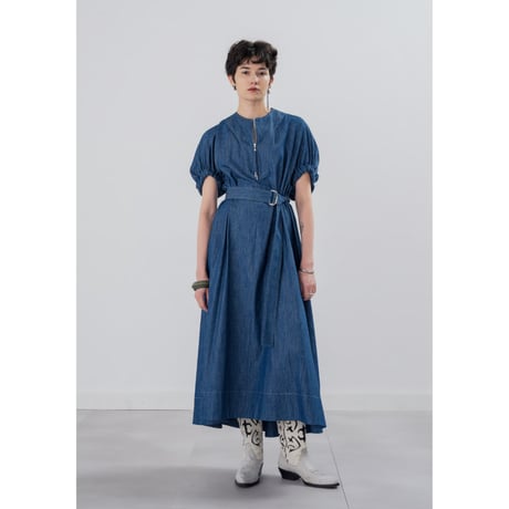 [TA-OP0047]FLARE HEM ZIP DRESS