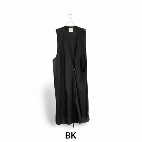 [TA-OP0045]DEEP SLIT SLEEVELESS FLAIR DRESS
