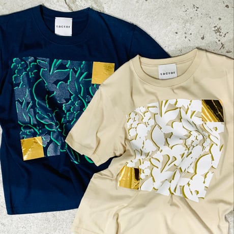 [TA-RE-005]quiet floral lame T-shirt　サイズ１