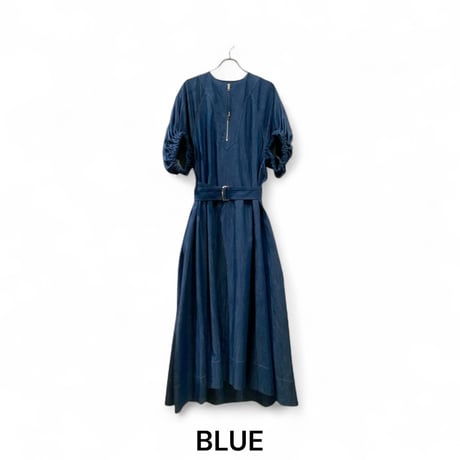 [TA-OP0047]FLARE HEM ZIP DRESS