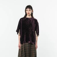 TA-TP0048 　"quiet presence" DEVORE SHORT SLEEVE TOP
