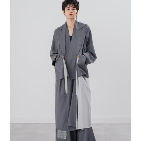 [TA-OP0045]DEEP SLIT SLEEVELESS FLAIR DRESS