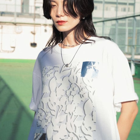 [TA-RE-006]quiet floral lame T-shirt　サイズ３