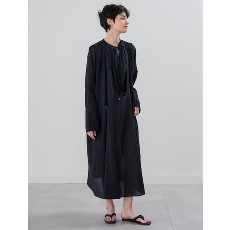 [TA-OP0045]DEEP SLIT SLEEVELESS FLAIR DRESS
