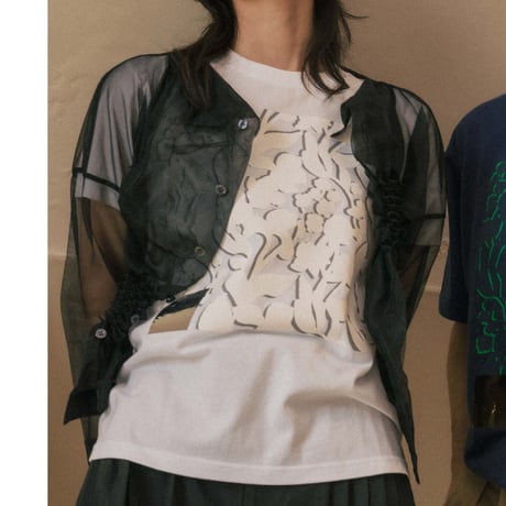 [TA-RE-005]quiet floral lame T-shirt　サイズ１