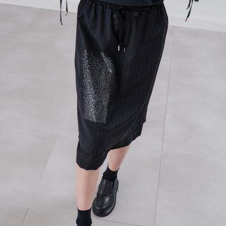 [TA-SK0034]SHEER SEQUIN EMBROIDERY SKIRT