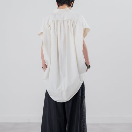 [TA-SH0044]BACK GATHERED SHORT SLEEVE SHIRT