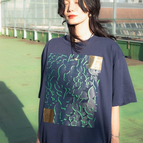 [TA-RE-006]quiet floral lame T-shirt　サイズ３