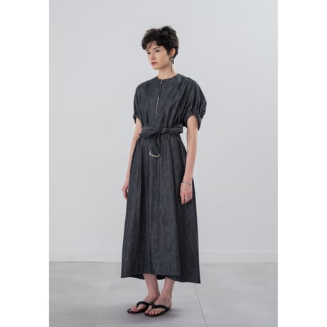 [TA-OP0047]FLARE HEM ZIP DRESS