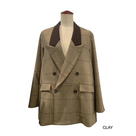 TA-JK0035 　WINDOWPANE PIVOT SLEEVE JACKET