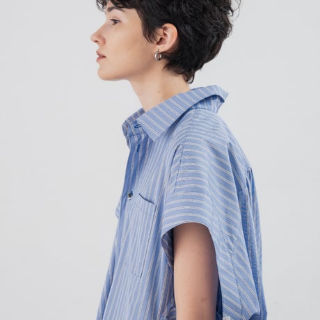[TA-SH0044]BACK GATHERED SHORT SLEEVE SHIRT