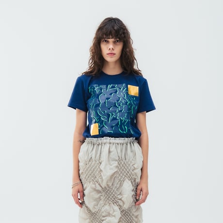 [TA-RE-005]quiet floral lame T-shirt　サイズ１