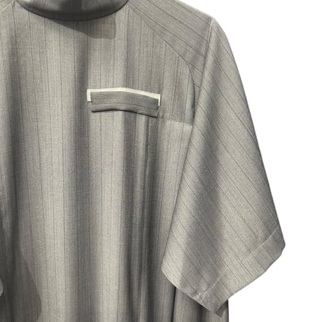 [TA-OP0046]GATHERED FLARE SQUARE SLEEVE DRESS