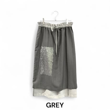 [TA-SK0034]SHEER SEQUIN EMBROIDERY SKIRT