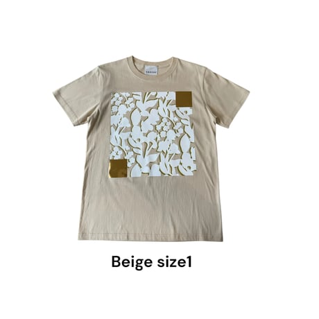 [TA-RE-005]quiet floral lame T-shirt　サイズ１