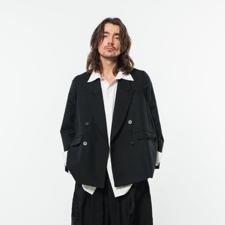 TA-JK0035 　WINDOWPANE PIVOT SLEEVE JACKET