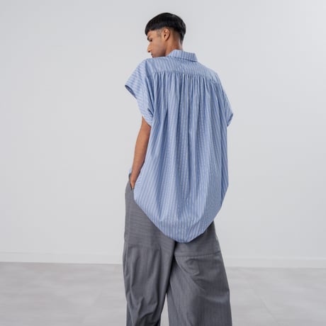 [TA-SH0044]BACK GATHERED SHORT SLEEVE SHIRT