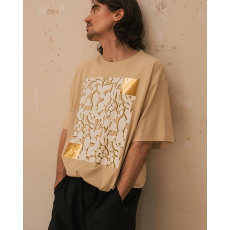 [TA-RE-006]quiet floral lame T-shirt　サイズ３