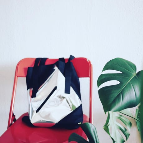 FLAT BIG BAG"night"  Black*Silver