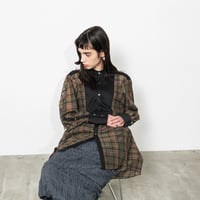 TA-SH0046 　SHEER CHECK PLASTON FRONT SHIRT