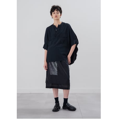 [TA-SK0034]SHEER SEQUIN EMBROIDERY SKIRT