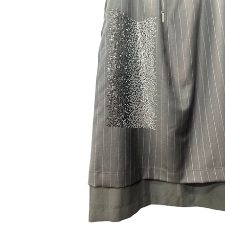 [TA-SK0034]SHEER SEQUIN EMBROIDERY SKIRT