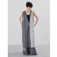 [TA-OP0045]DEEP SLIT SLEEVELESS FLAIR DRESS